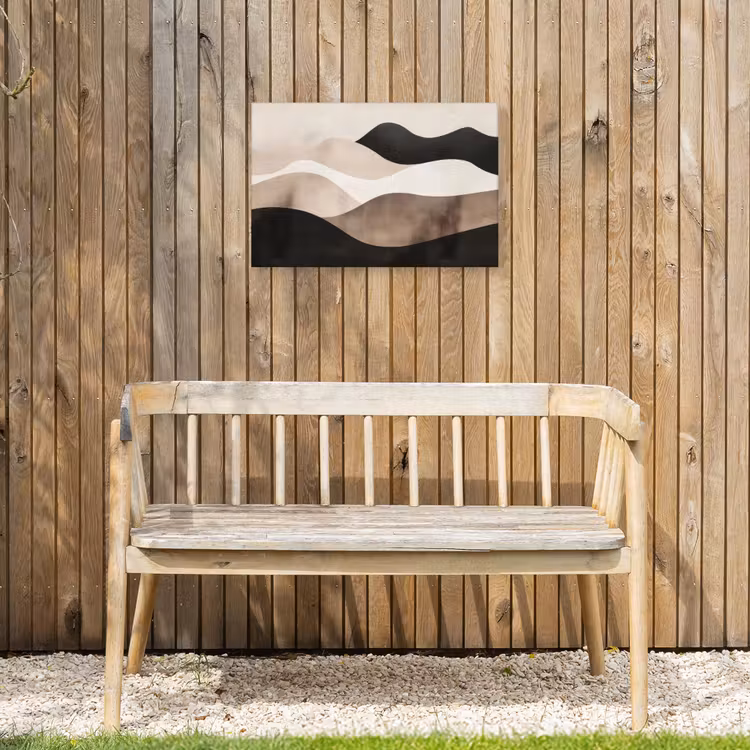 Buiten canvas - Abstract - Landschap - Golven - Crèmekleur — 3