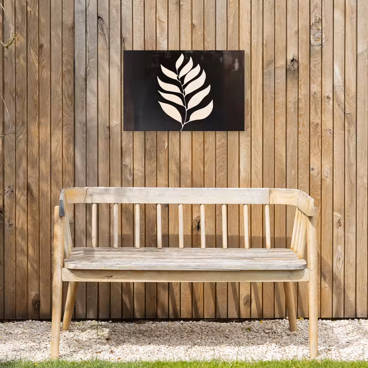 Buiten canvas - Blad - Wit - Minimalistisch — 3