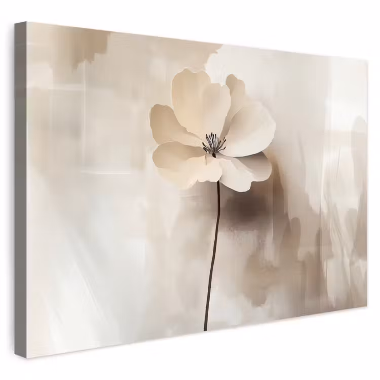 Buiten canvas - Bloem - Beige - Verf - Schaduw — 1