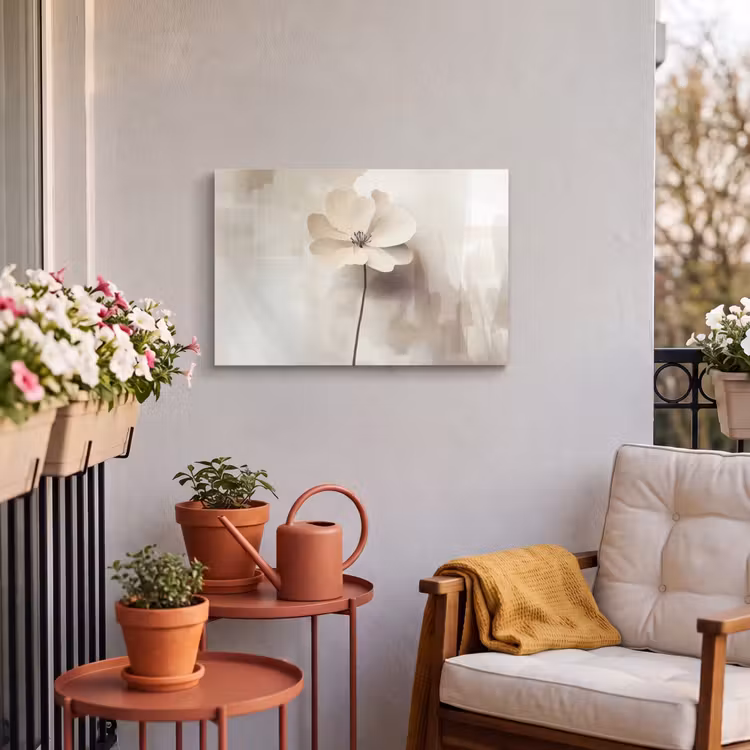 Buiten canvas - Bloem - Beige - Verf - Schaduw — 4
