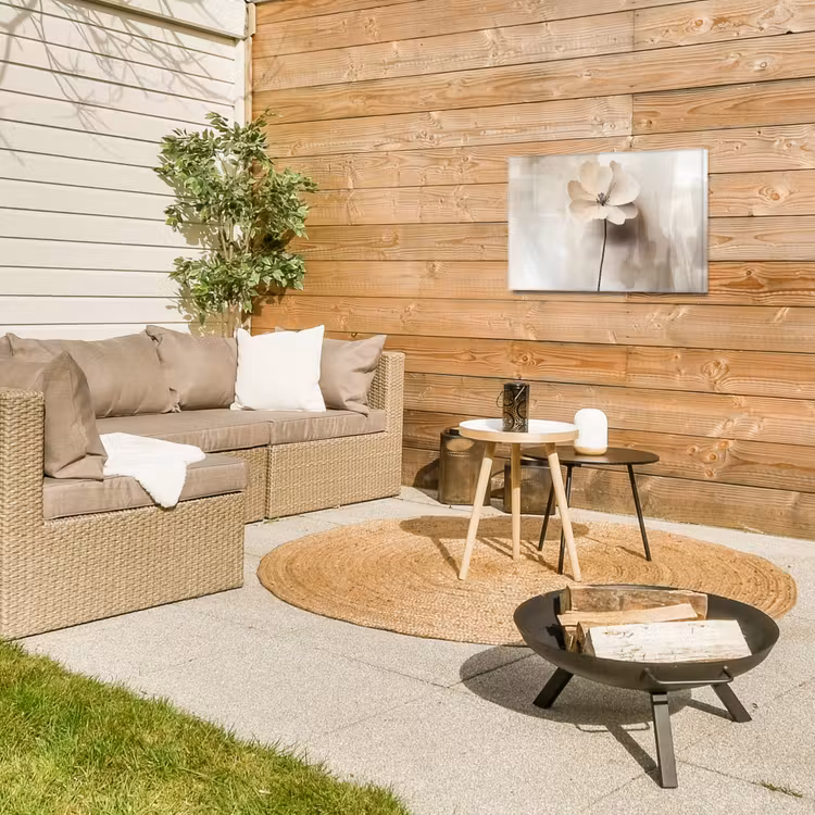 Buiten canvas - Bloem - Beige - Verf - Schaduw — 5