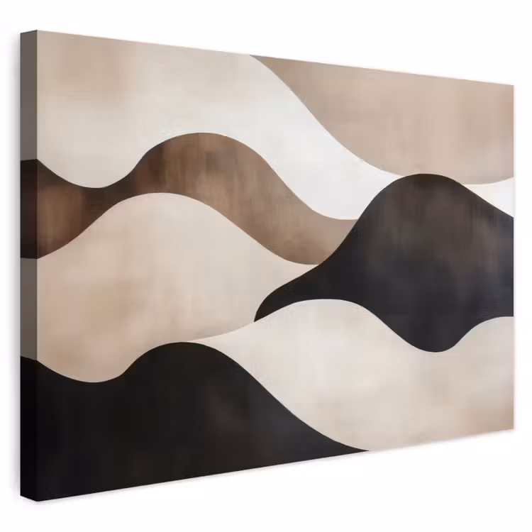 Buiten canvas - Golven - Abstract - Beige — 1