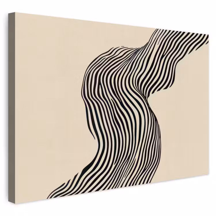 Buiten canvas - Golvend - Lijnen - Abstract - Silhouet — 1