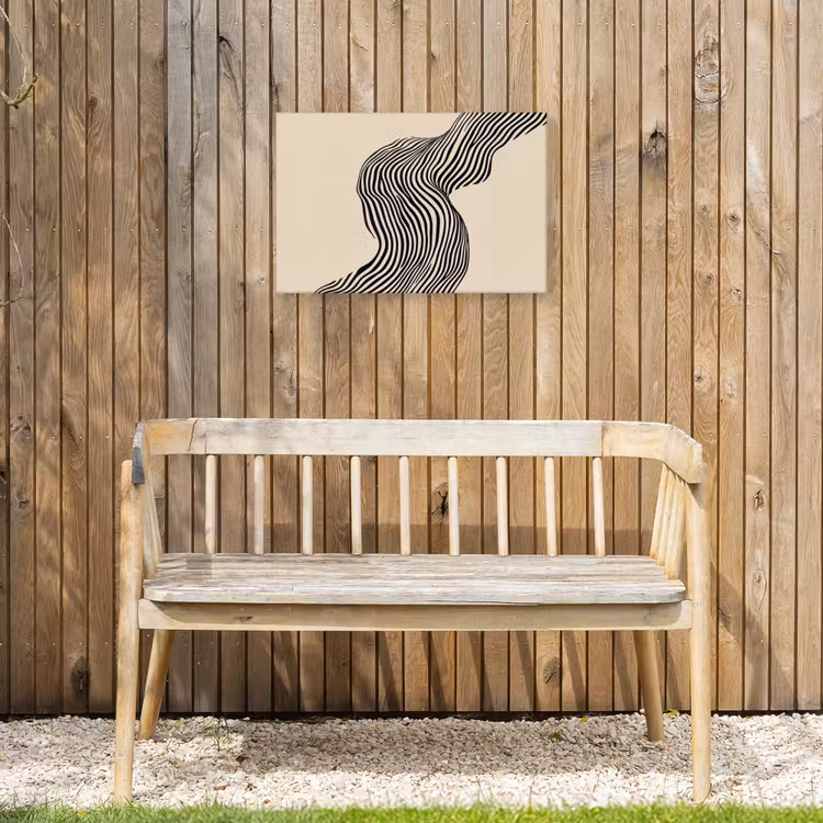 Buiten canvas - Golvend - Lijnen - Abstract - Silhouet — 3