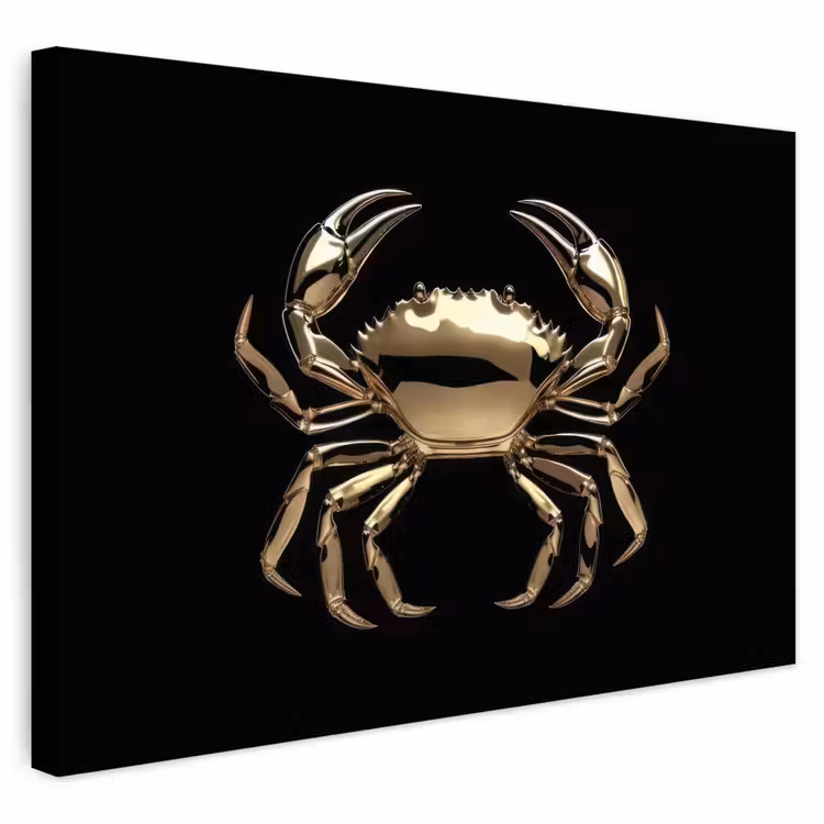 Buiten canvas - Goud - Krab - Dieren - Zwart — 1