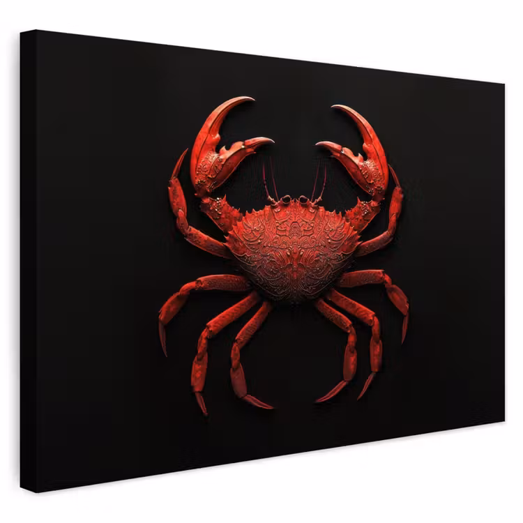 Buiten canvas - Krab - Rood - Vissen - Schaaldieren — 1
