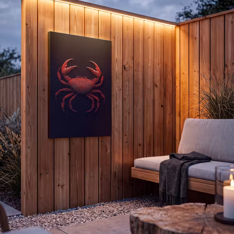 Buiten canvas - Krab - Rood - Vissen - Schaaldieren — 4