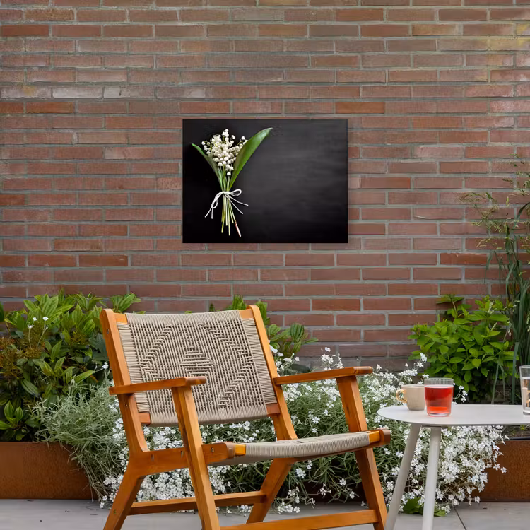 Buiten canvas - Lelietjes van dalen - Bloemen - Stilleven - Strik — 2