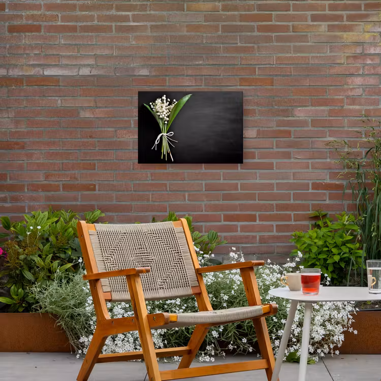 Buiten canvas - Lelietjes van dalen - Bloemen - Strik — 2