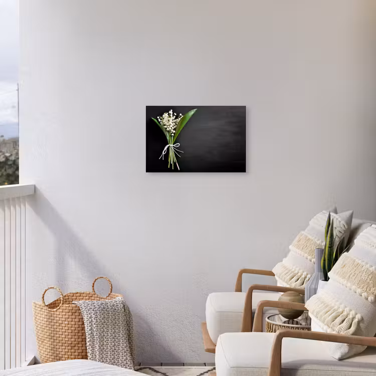 Buiten canvas - Lelietjes van dalen - Bloemen - Strik — 4