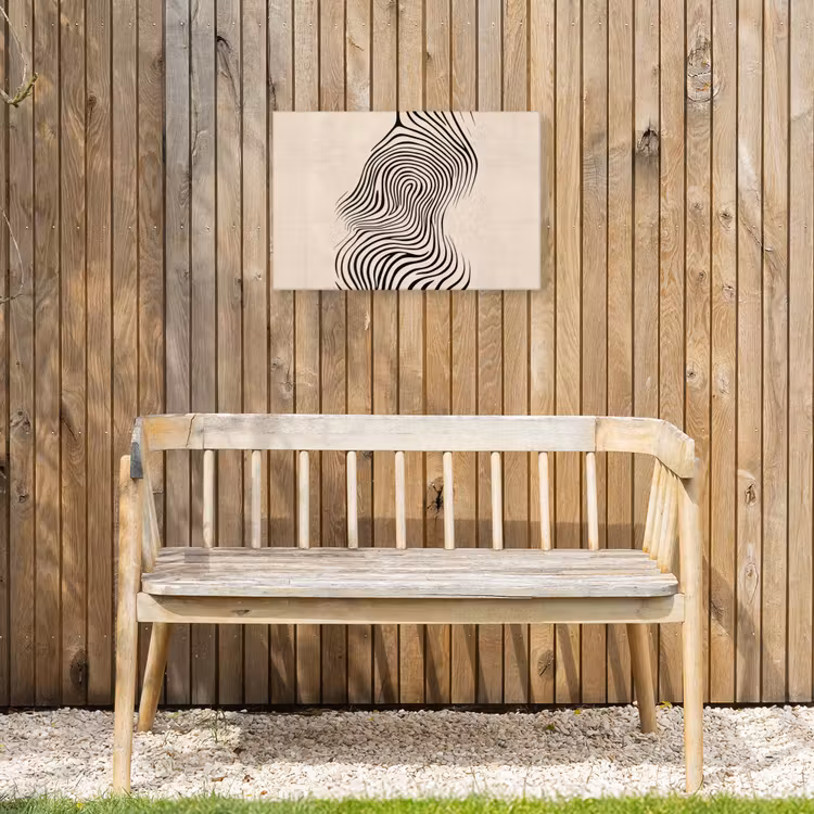 Buiten canvas - Lijnen - Abstract - Golvend - Zwart — 3