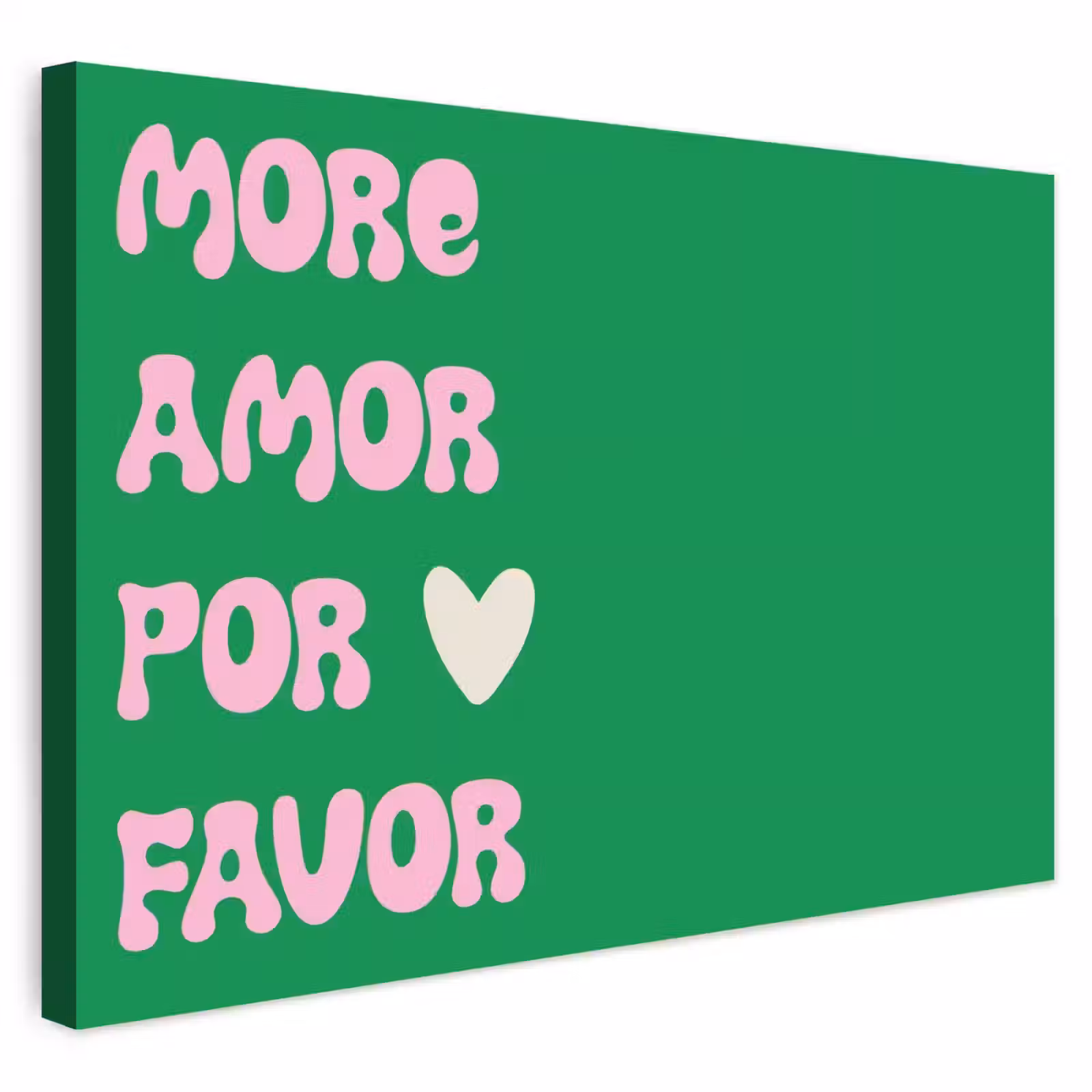 Buiten canvas - Amor - Valentijn - Groen - Tekst — 1
