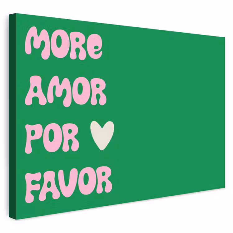 Buiten canvas - Amor - Valentijn - Groen - Tekst — 1