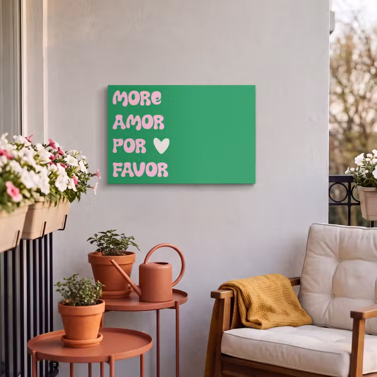 Buiten canvas - Amor - Valentijn - Groen - Tekst — 4