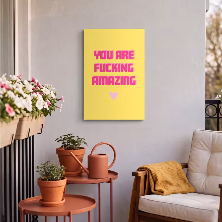 Buiten canvas - Geel - Valentijn - Tekst — 4