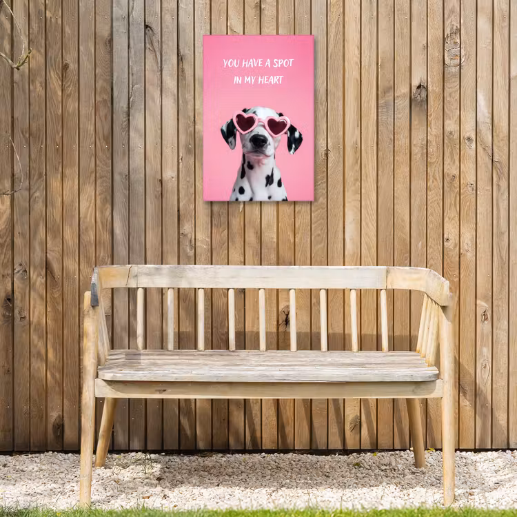 Buiten canvas - Hartjes - Hond - Valentijn - Roze — 3