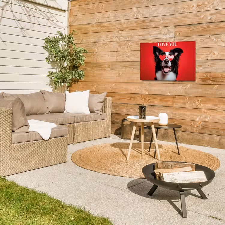 Buiten canvas - Hond - Hartjesbril - Loveyou - Rood — 5