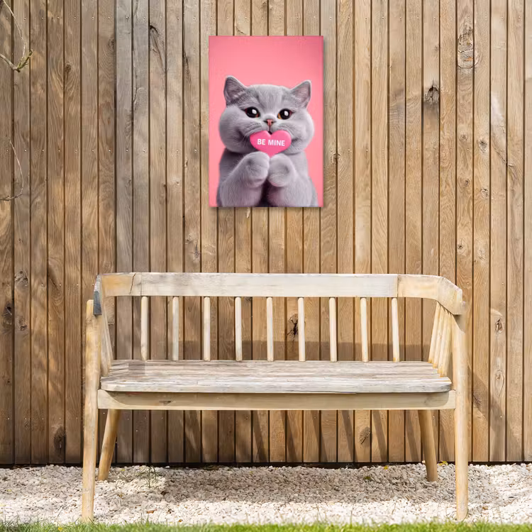 Buiten canvas - Kat - Valentijn - Roze - Liefde — 3