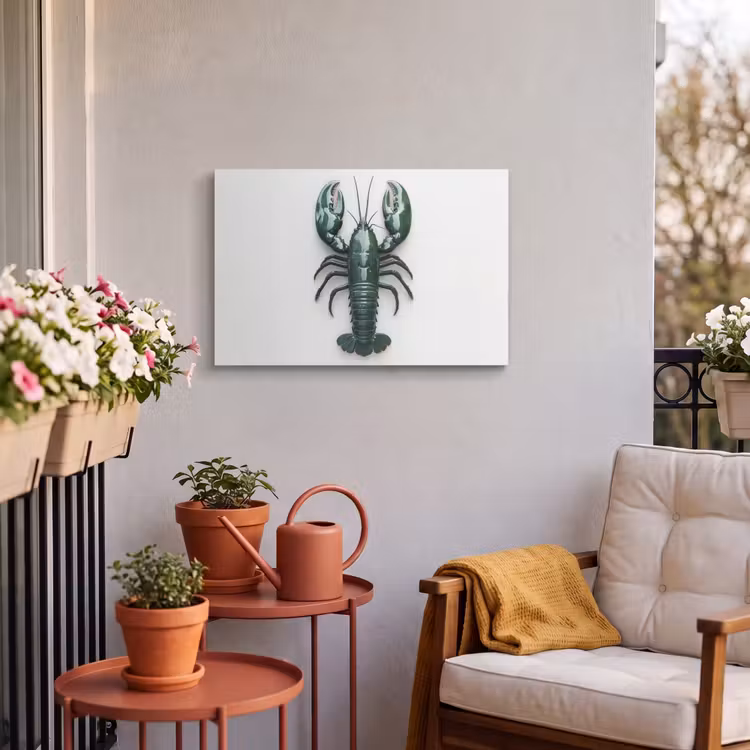 Buiten canvas - Kreeft - Glossier - Groen - Wit — 4