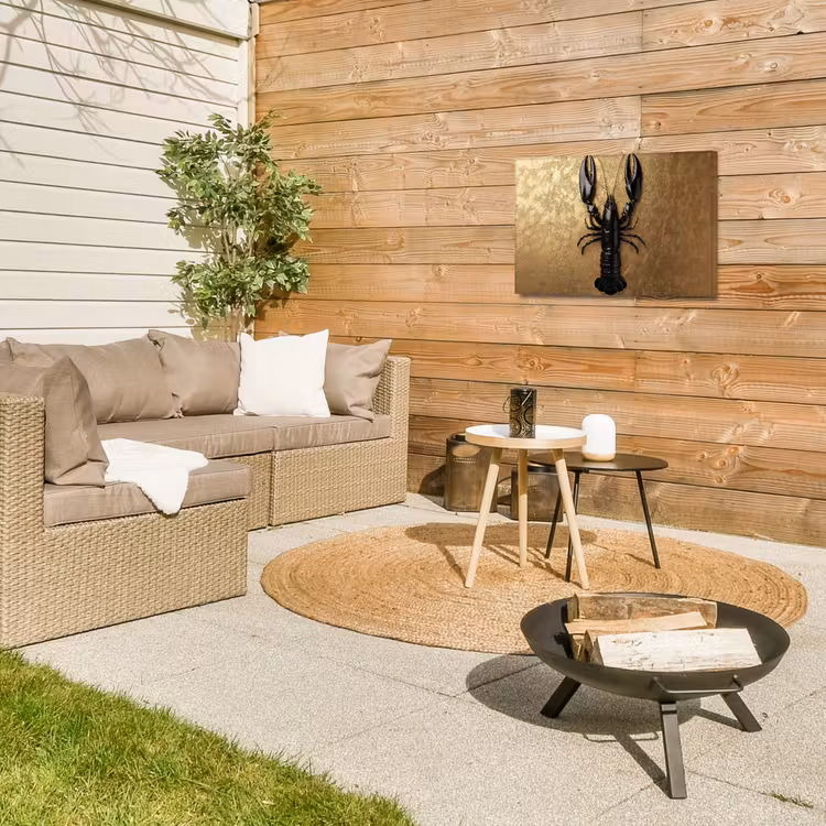 Buiten canvas - Kreeft - Zwart - Goud - Luxe — 5