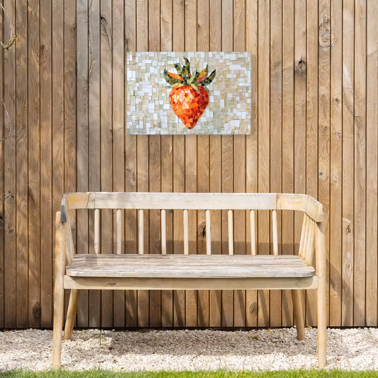 Buiten canvas - Aardbei - Rood - Mozaïek - Fruit — 3
