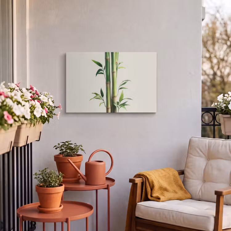 Buiten canvas - Bamboestengels - Sierlijk - Groen — 3