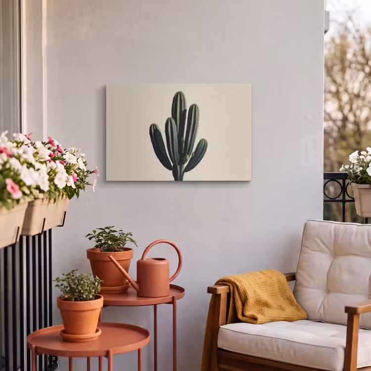 Buiten canvas - Cactus - Subtiel - Groen — 3