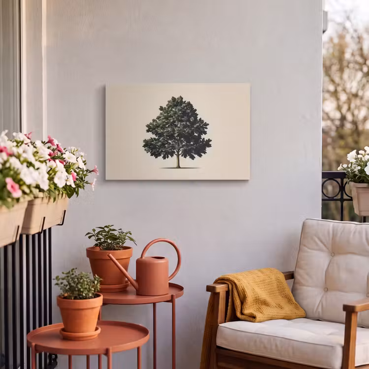 Buiten canvas - Eikenboom - Schaduw - Egaal — 3