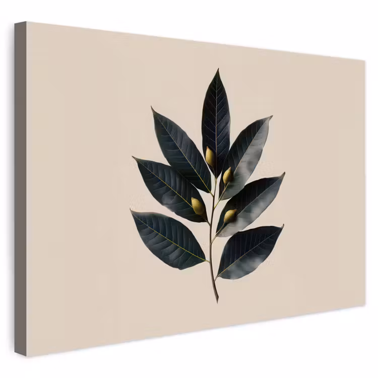 Buiten canvas - Laurierbladeren - Bloemknoppen - subtiel — 1