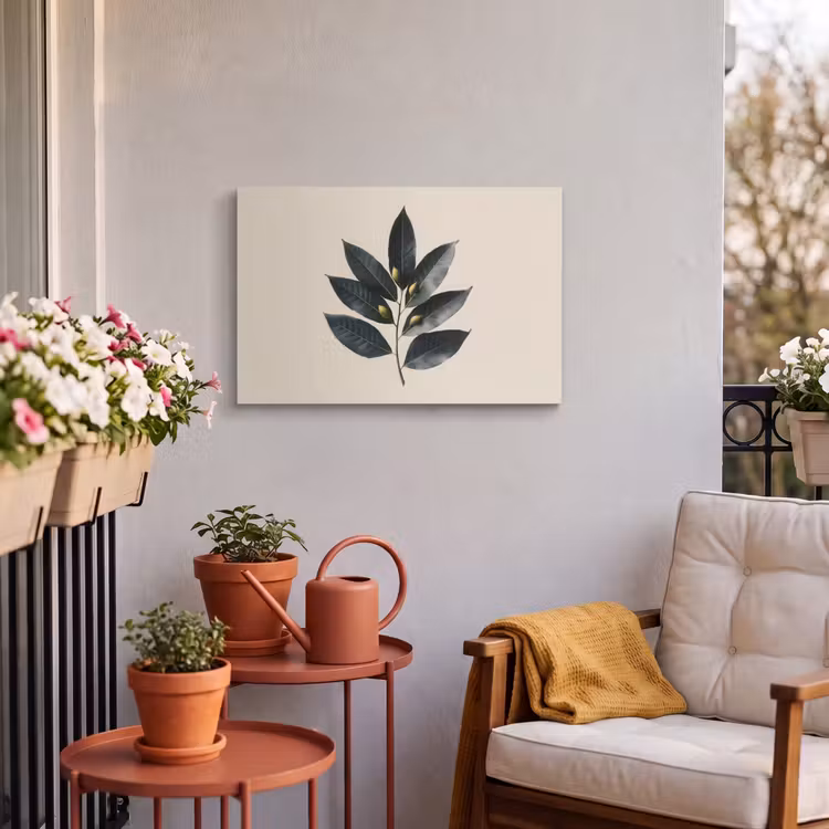 Buiten canvas - Laurierbladeren - Bloemknoppen - subtiel — 3