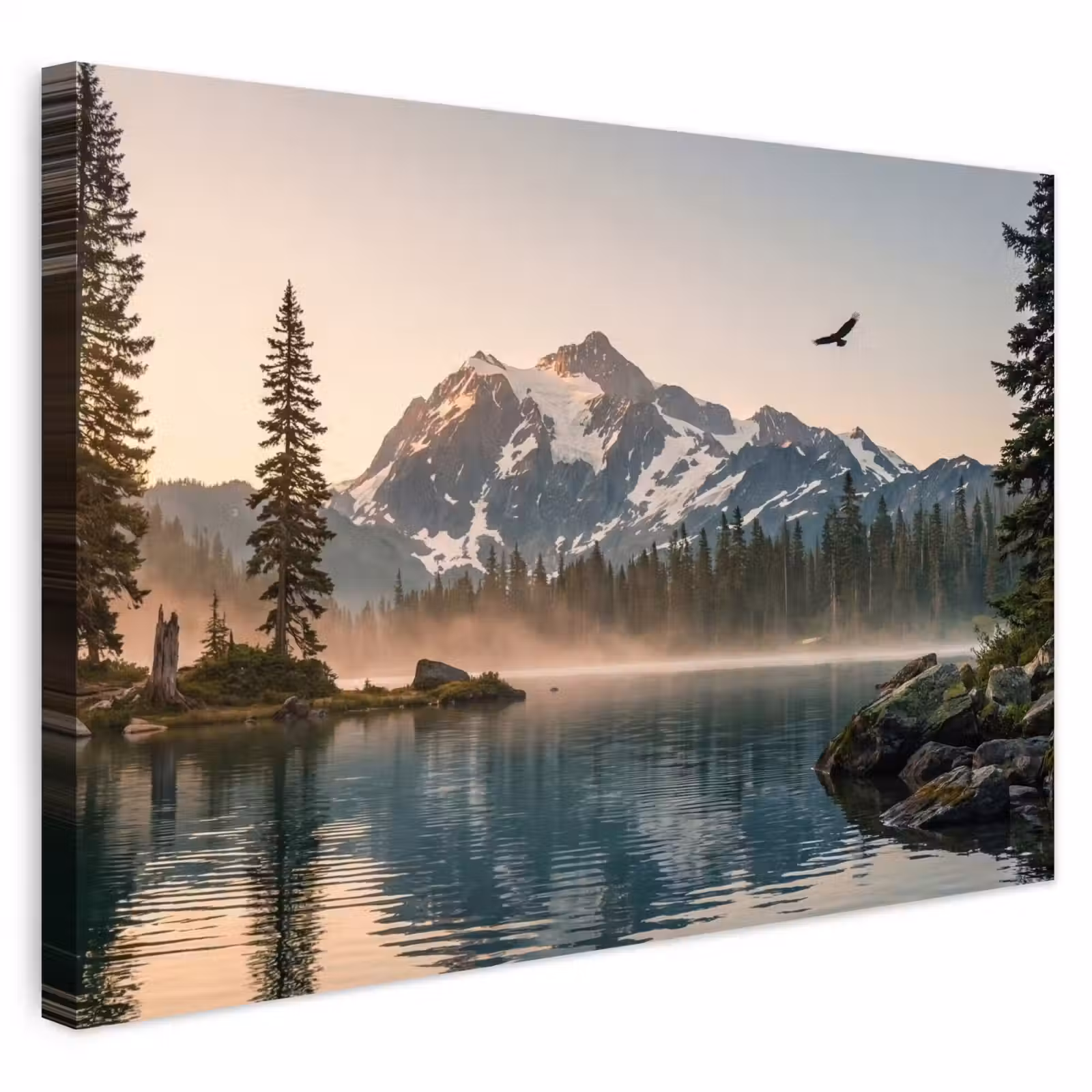 Buiten canvas - Bergen - Water - Bomen — 1