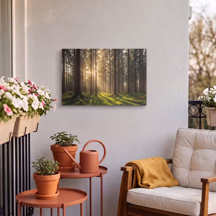 Buiten canvas - Bos - Gras - Zonlicht — 4