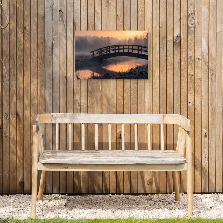 Buiten canvas - Brug - Mist - Bomen - Water — 3