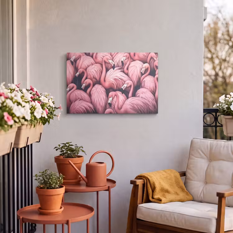 Buiten canvas - Flamingo - Roze - Dieren — 4