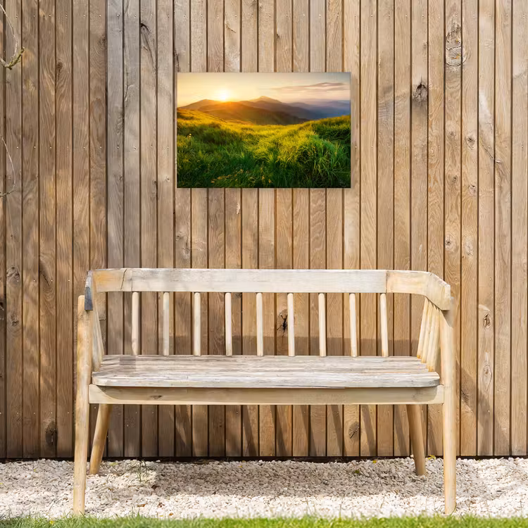 Buiten canvas - Gras - Heuvels - Zon - Natuur - Landschap — 3