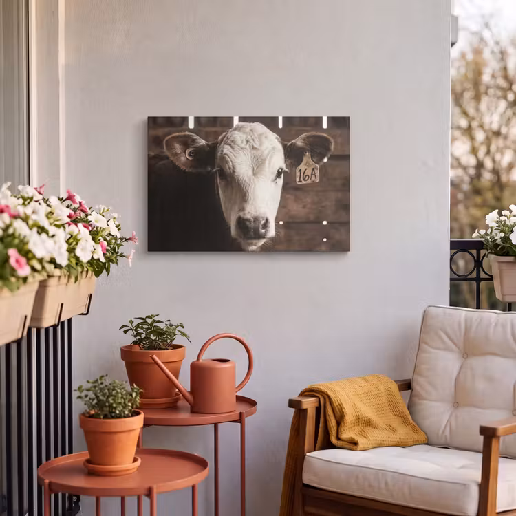 Buiten canvas - Kalf - Oormerk - Houten stal — 4