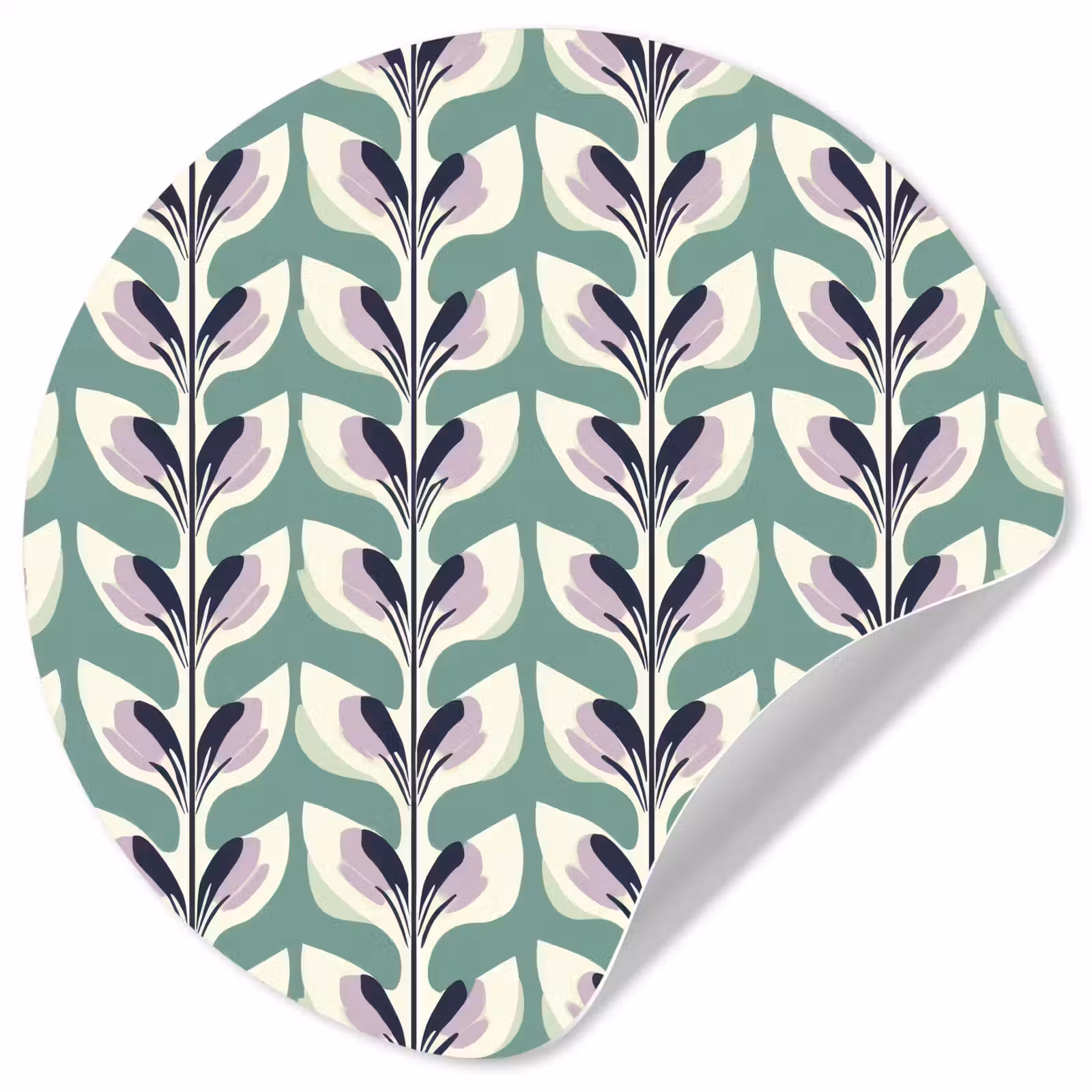 Behangcirkel - Retro - Modern - Groen — 1