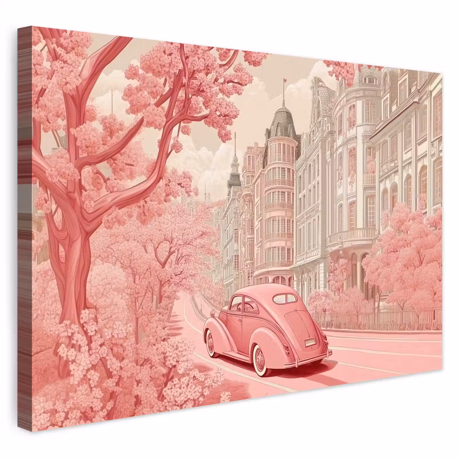 Buiten canvas - City - Car - Pink — 1