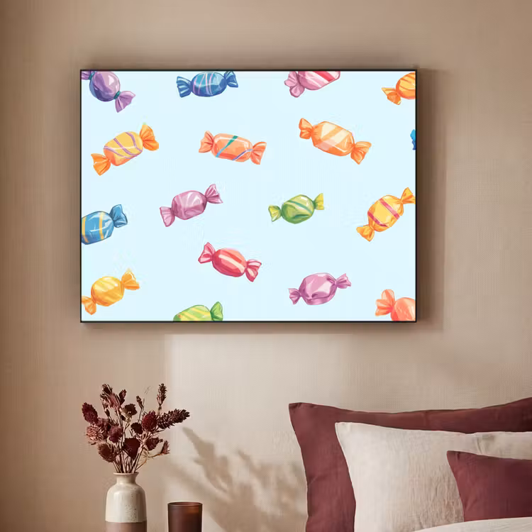 Art Frame - Blauw - Patroon - Snoep — 2