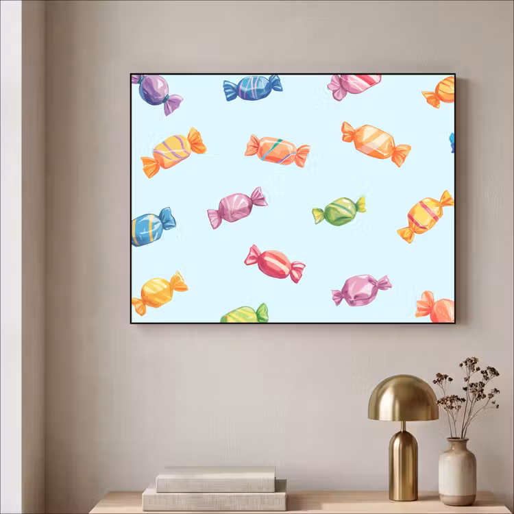 Art Frame - Blauw - Patroon - Snoep — 3