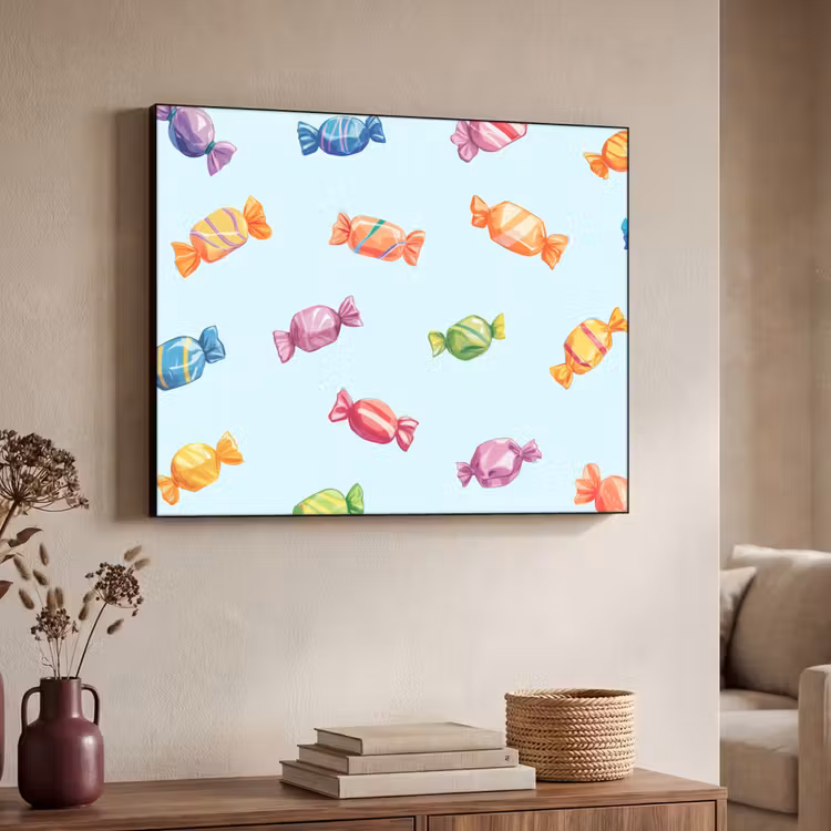 Art Frame - Blauw - Patroon - Snoep — 4