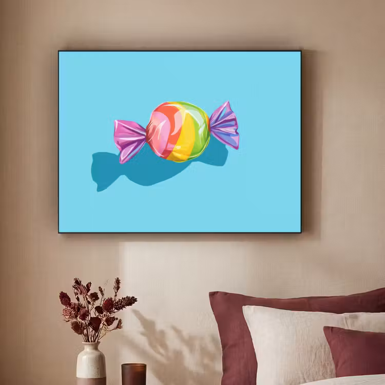 Art Frame - Blauw - Snoep - Regenboog — 2