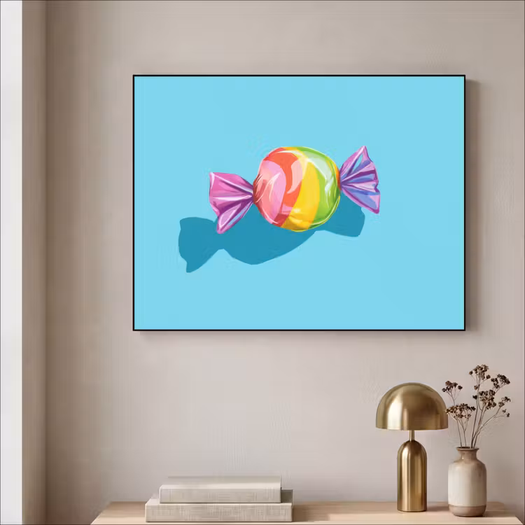 Art Frame - Blauw - Snoep - Regenboog — 3
