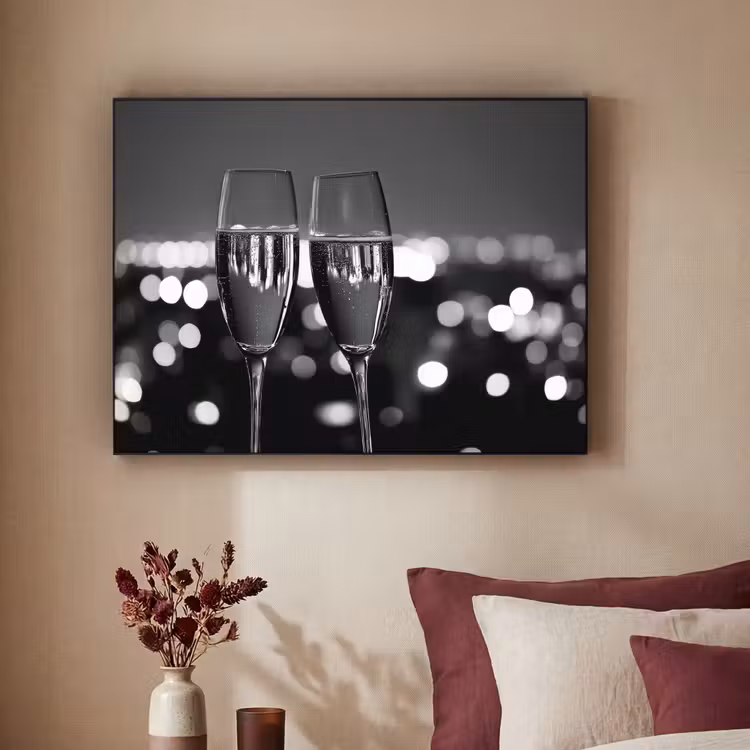 Art Frame - Bubbels - Proosten - Champagneglazen - Stadslichten — 2