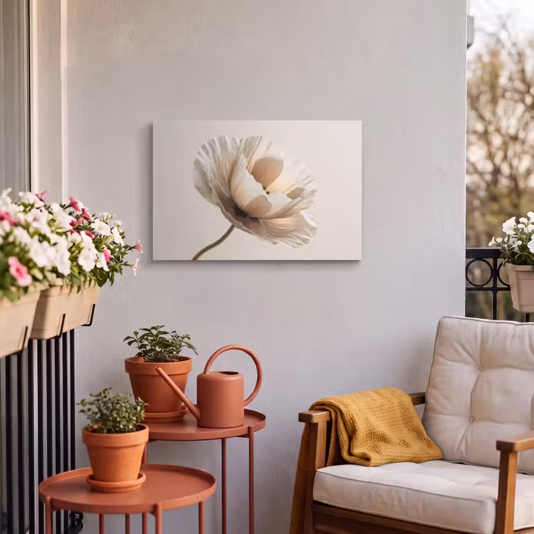 Buiten canvas - Bloem - Beige - Crème — 4