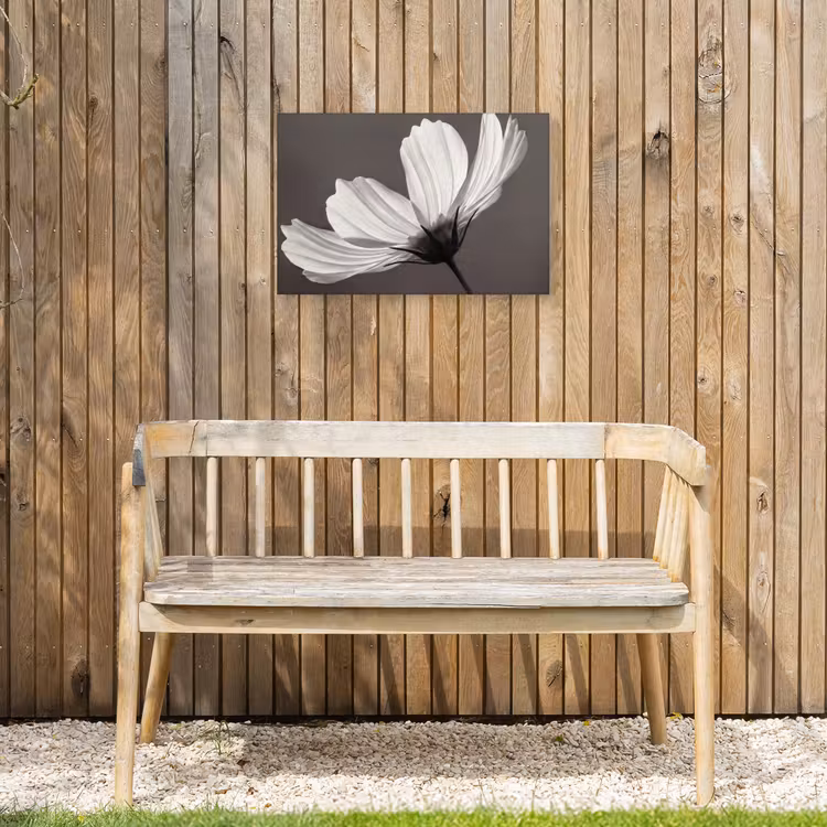 Buiten canvas - Bloem - Minimalistisch - Zwart - Wit — 3