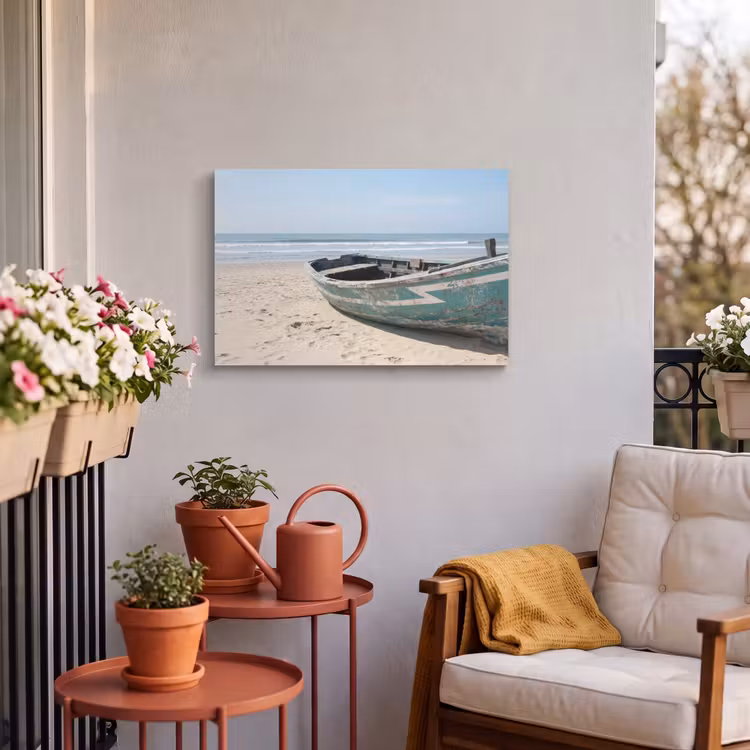 Buiten canvas - Boot - Zandstrand - Zee — 4