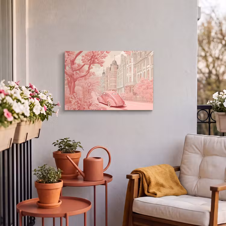 Buiten canvas - City - Car - Pink — 4