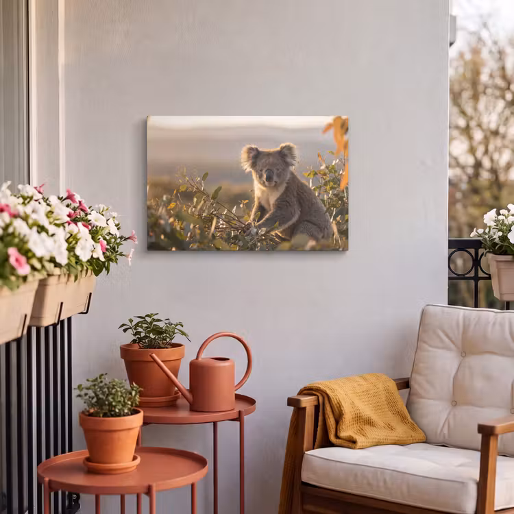 Buiten canvas - Koala - Bladeren - Ochtendlicht — 4
