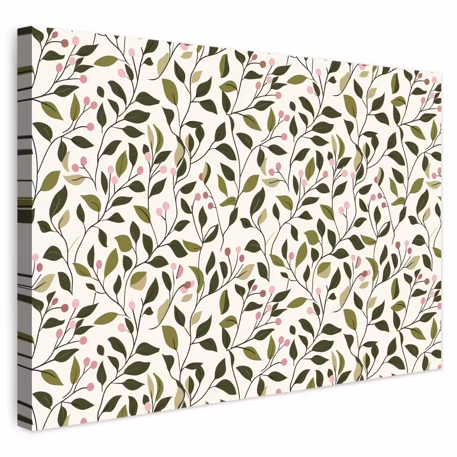 Buiten canvas - Bladeren - Bessen - Roze — 1